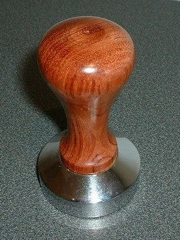 57mm Wood Tamper With Metal Base (Silver Colour)
