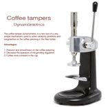 Polished Aluminium Dynametric Coffee Tamper,  57mm Diameter x 120mm Height