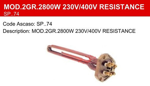 La Spaziale, 2 Group, 2800 Watt, 230v/400v Element