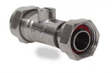 hep 15mm Service Valve Straight 1/2" — Chrome