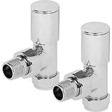 hep Round Angled Manual Radiator Valve + Lockshield Set 15mm