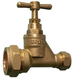 25mm MDPE to 15mm Copper Brass Stopcock