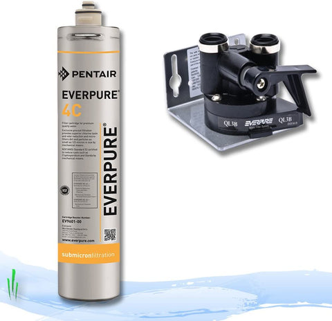 Everpure 4C Cold Drinks Water Filter Cartridge EV9601-00 With QL3B Head c/w 3/8" BSP Female Threads