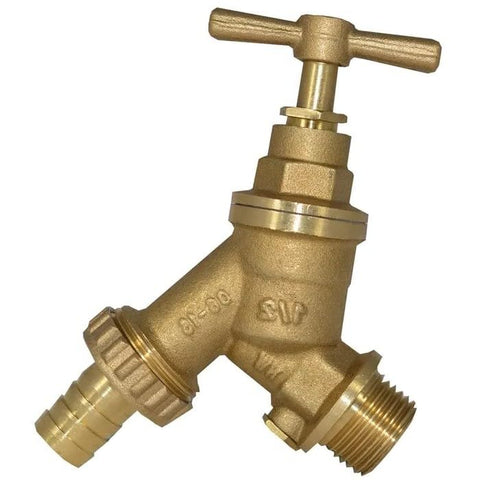 Lockshield 1/2" Hose Union Bib Tap — Outside Garden Tap