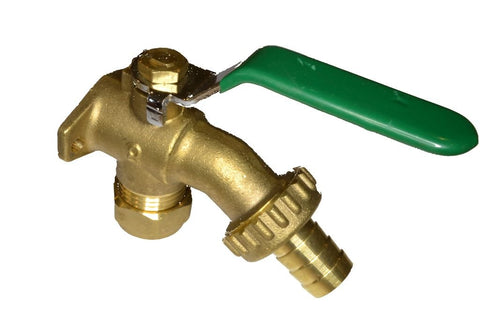 Lever Outside Tap with Built-In Wall Plate Elbow