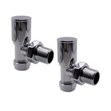 hep Round Angled Manual Radiator Valve + Lockshield Set 15mm