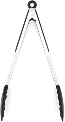 Silicone Food Tongs, Barbecue Tongs, Non-slip and Easy Grip Stainless Steel Handle, Heat Resistant, Food Grade, Handy Utensil For Cooking, Oven (9 inch)