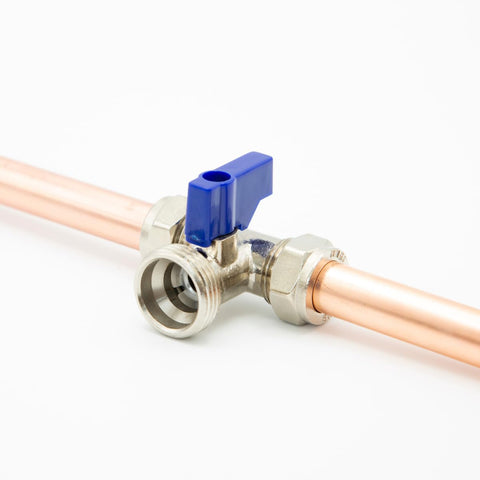 Washing Machine Valve — Tee (15mm x 15mm x 3/4")