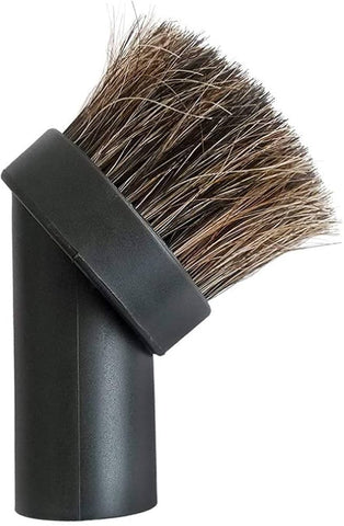 Universal 32mm Round Dusting Brush – Black Plastic with Horsehair Bristles | Compatible with Most Vacuum Cleaners