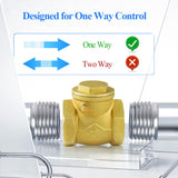 WiseWater 1" Brass Swing Check Valve — In-Line
