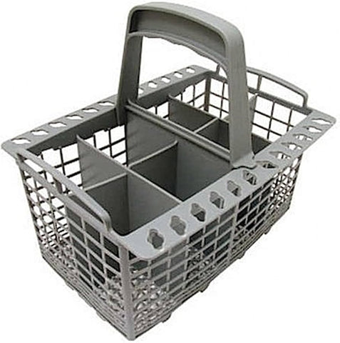 Universal ‘Deluxe Type’ Dishwasher Cutlery Basket – Dark Grey with Reinforced Handle & Lid (240x135x125mm)