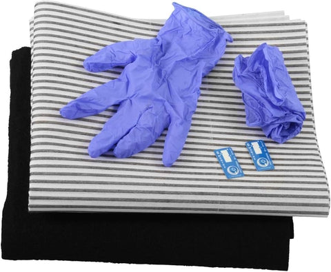 Universal Cooker Hood Service Kit – 2x Paper Grease Filters, Nitrile Gloves & Timestrip Indicators (47cm x 57cm)