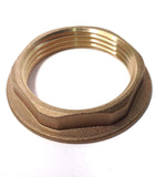 1 1/4" BSP Flanged Brass Basin Waste Backnut