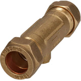 15mm Brass Double Check Valve — One-Way Non-Return, WRAS Approved