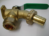 Lever Outside Tap with Built-In Wall Plate Elbow