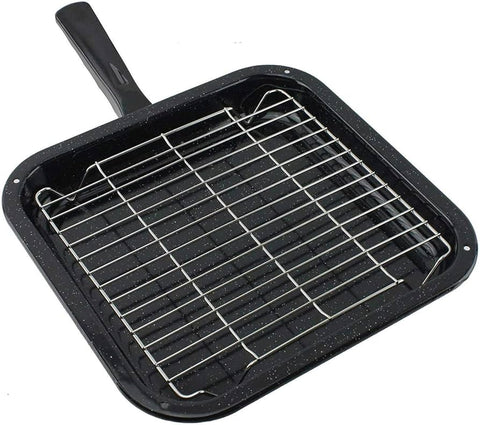 Universal Grill Pan Assembly – 285mm x 275mm – Small Appliance Replacement for Boats, Caravans, Motorhomes & Mobile Kitchens – Includes Handle & Trivet