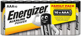 Energizer AAA Alkaline Batteries — Pack of 10