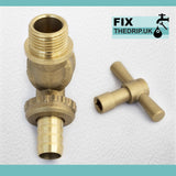 Lockshield 1/2" Hose Union Bib Tap — Outside Garden Tap