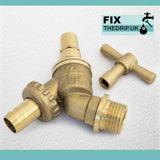 Lockshield 1/2" Hose Union Bib Tap — Outside Garden Tap