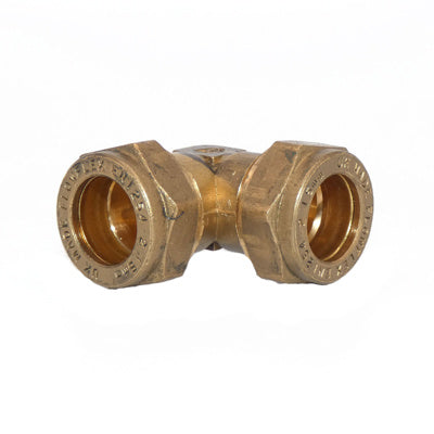 Brass Elbow 15mm Compression with Brass Olives