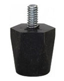 Rubber Bumper Feet, Levelers, 1/4-20 Thread, Solid Rubber