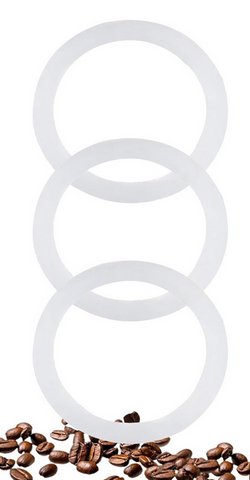 Coffee Maker (Like Kitchen Craft Le'Xpress ) Replacement Silicone Gasket To Suit The 9 Cup Version. 80mm x 62mm x 2mm Clear Translucent, Food Grade FDA Approved, 50 Shore Silicone Washer, Bag Of 300