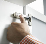 Blum 973A0500.01x4 973A Blumotion Straight Arm Full Overlay Hinge for Doors, Nickel Finish