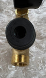 Honeywell D04FM Pressure Reducing Valve With Gauge (0-160 PSI). 1/2" BSP Female & 3/4" BSP Male (Dual Threads)