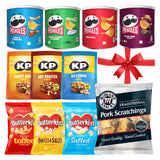 Family Movie Night Snack Hamper – Pringles, Popcorn, Nuts, Pork Scratchings & Haribo – Perfect for Movie Nights, Birthdays & Gift