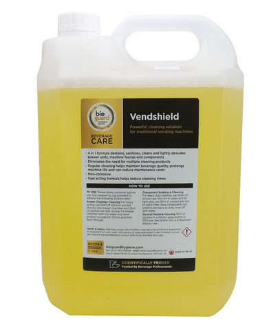 5 x Litres Of Bioguard Vendshield Liquid Coffee Machine / Brewer Cleaner
