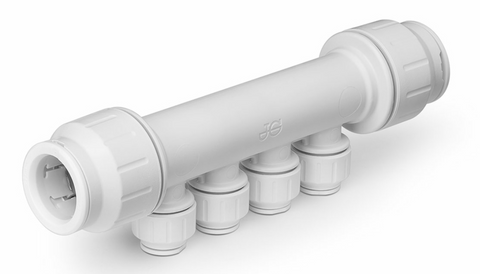 John Guest (RWC / JG) Speedfit 4 Port Plastic Plumbing Manifold, 22mm x 15mm