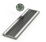 ACU Precision Sheet Metal 0100-20 5" x 20" x 3/4 Surface Mount Drip Tray - No Drain - Stainless Steel # 4 Brushed Finish, 0.75" Height, 5" Width, 20" Length