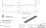 ACU Precision Sheet Metal 0150-20 Surface Mount Drip Tray with Drain 5" x 20" x 3/4" - Stainless Steel # 4 Brushed Finish, 0.75" Height, 5" width, 20" Length