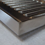 ACU Precision Sheet Metal 0150-20 Surface Mount Drip Tray with Drain 5" x 20" x 3/4" - Stainless Steel # 4 Brushed Finish, 0.75" Height, 5" width, 20" Length