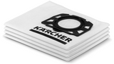Kärcher Original Fleece Filter Bag KFI 357: 4 pieces, 3-ply, extremely tear-resistant and robust, custom-fit for Kärcher Wet and Dry Vacuum Cleaners and Carper Cleaners, SKU: 2.863-314.0