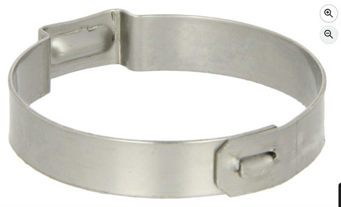 Oetiker 15500021 Stainless Steel Hose Clamp with Mechanical Interlock, One Ear, Clamp ID Range 31.5 mm (Closed) - 34.6 mm (Open)