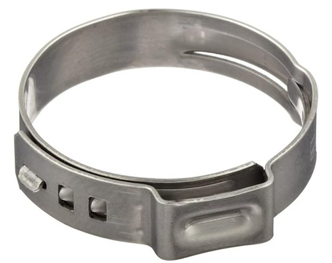 Oetiker Stepless Ear Clamps - Size 1-3/16" (30.1 mm), Single Ear Hose Clamps