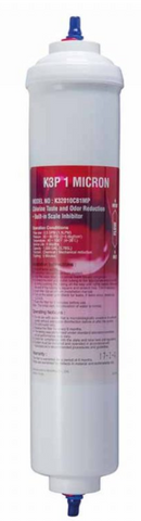 K3P- Inline and Fridge Water Filters (1um) with Scale Inhibitor c/w 1/4" Push Fit