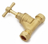 15mm Compression (C x C) Brass Stopcock (BS1010 Approved)
