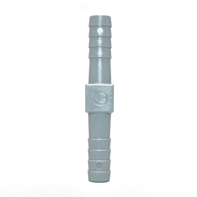 Acetal Plastic Barbed Straight Fitting 3/8" Equal Splicer Grey