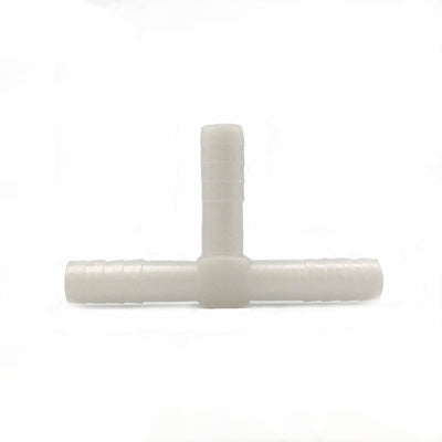 Acetal Plastic Barbed Tee Fitting 1/4" Equal Natural