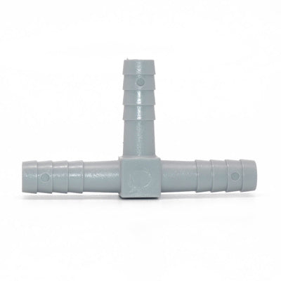 Acetal Plastic Barbed Tee Fitting 3/8" Equal Grey