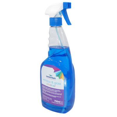 Glass, Mirror & Stainless Steel Cleaner Spray (Blue Liquid) 750ml