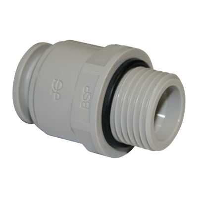 John Guest Straight Adaptor 15mm Pushfit × 1/2″ BSP Male