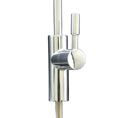 Tap Venice Chrome Plated Mono Block Single Bend 1/4-Turn Handle Ceramic Seat 7/16"-24 UNS Male