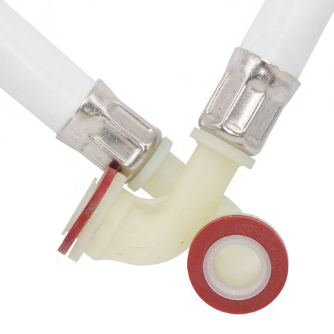 Aquavend 540mm Hose – 10mm ID with Elbow 3/4" BSP Female Connections and Retained Washers
