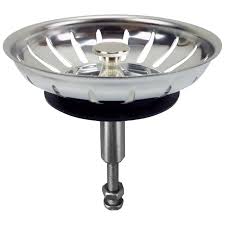 Universal Stainless Steel Sink Drain Strainer & Stopper Plug with Rubber Seal