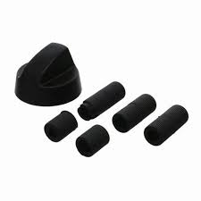 Universal Black Oven Knob with Five Adapters – Compatible with Most Ovens