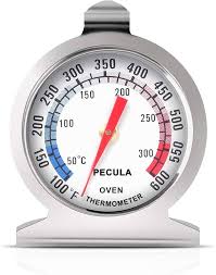 Universal Deluxe Stainless Steel Oven Thermometer | Accurate Temperature Gauge for Baking & Cooking