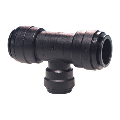 John Guest Pushfit Adaptor Tee 15mm Metric × 15mm Metric × 3/8″ Imperial – Versatile Push-Fit Connector for Plumbing and Industrial Use